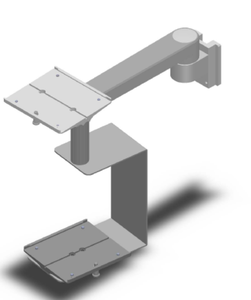 Monitor tanda vital troli portabel monitor aluminium berdiri troli untuk perangkat pemantauan tanda vital - Product Image 4