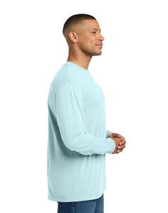 Camiseta de algodón 100% con anillo hilado de EE. UU. para hombre, Camiseta holgada de manga larga con bolsillo y puños acanalados transpirables con estampado personalizado para adultos - Product Image 2