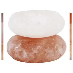 सियान एंटरप्राइजेज मॉडल SE-7005 द्वारा हिमालयन गोल आकार का स्नान नमक हल्का गुलाबी मसाज नमक पत्थर