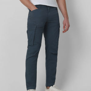 Cargo Pants Men's Casual Mid Waist Straight Fit Washed Fleece Lining Breathable Quick Dry Jogger <b>Trousers</b> with Pockets - Product Image 5