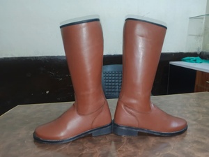 Bottes de cowboy pour homme de haute qualité avec logo personnalisé, longues, pour l'équitation, en cuir respirant, tige en tissu plastique, antidérapantes - Product Image 5