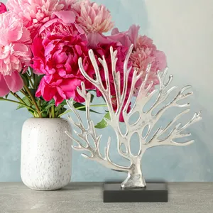 Modern Artistic <b>Silver</b>-Plated Painted Aluminum Horse Figurine Sculpture Handmade Round Home Decor for Weddings - Product Image 1