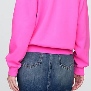 Pull-over confortable pour femme en couleur unie, prix avantageux pour les acheteurs en gros, manches longues / Conception de logo personnalisé, coupe oversize 2026 - Product Image 6