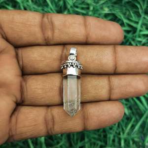 925 Sterling Silver Handmade Jewelry Crystal Gemstone Pendant Boho Chic Jewelry <b>Birthstone</b> Women Elegant Pendant Wholesale Price - Product Image 3