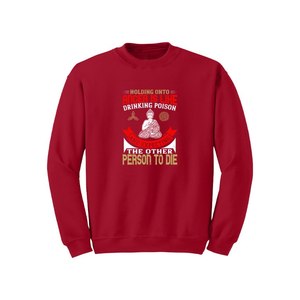 Sweat-shirt en coton mélangé Bouddha Thèmes Imprimer 12 options de couleur Style décontracté 260-280 GSM Placement de conception personnalisable pour l'hiver - Product Image 1