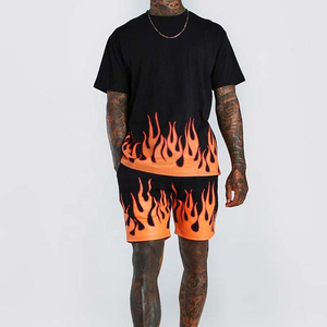 Ensemble de vêtements d'été à sublimation T-shirt et short en coton léger pour homme Ensemble deux pièces pour un usage quotidien - Product Image 1