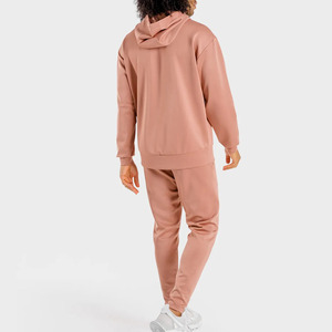 Survêtement pour homme, manches longues, design pull-over, logo personnalisé et service OEM, avec capuche et poches latérales avec cordon de serrage - Product Image 2