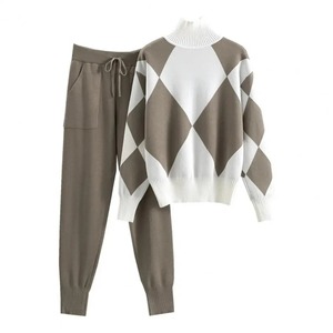 Ensemble haut et pantalon pour femme, sweat-shirt à capuche et pantalon de survêtement, coupe régulière, tenue de sport d'automne, manches longues, élastique, uni, 100% - Product Image 6