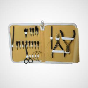 Pince d'extension de cheveux de ciseaux à aiguille de Type C du fabricant professionnel outils multicolores de qualité chirurgicale avec étui en cuir - Product Image 3