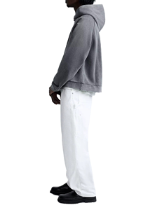 Premium Heavyweight <b>Oversized</b> Men's 100% Cotton French Terry <b>Fleece</b> Pullover <b>Hoodie</b> Streetwear Sweatshirt Custom Embroidery - Product Image 4