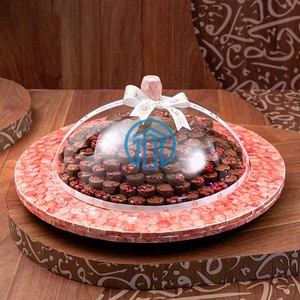New Design High Quality Mother of pearl <b>Chocolate</b> Trays Luxury MOP <b>shell</b> Serving Trays Mosaic <b>shell</b> Tray handmade in Vietnam - Product Image 2
