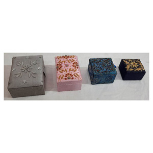 Simple Classic Modern Look Best Handmade Design Zari Embroidery <b>Boxes</b> <b>for</b> Home Decoration and <b>Gifted</b> Purpose - Product Image 1