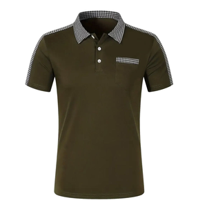 เสื้อกีฬาสำหรับ Dri-FIT ผ้าคอตตอน100% แข็งทรงสลิมฟิตสำหรับเสื้อเข้ารูปมีสไตล์ทันสมัยดูขายดีจากโรงงานสำหรับผู้ชาย - Product Image 1