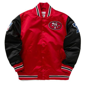 Hip Hop Varsity Jacket Vintage Bordado Letterman Chaqueta de béisbol para hombre - Product Image 5