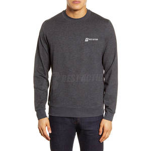 เสื้อสเวตเตอร์ลำลองของผู้ชาย,เสื้อสเวตเชิ้ตสวมศีรษะสีพื้นคอกลมลำลองขนาดใหญ่พิเศษ - Product Image 2