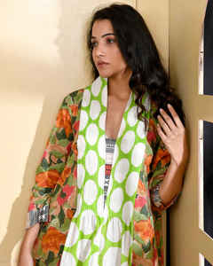 Vestido Largo de Primavera para Mujer, Cuello en V, Manga Tres Cuartos, Vestidos Hechos a Mano - Product Image 3