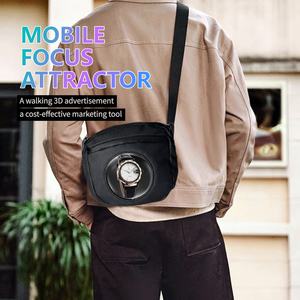 Nouveau sac à bandoulière noir de petite taille, ventilateur LED holographique <span class=keywords><strong>3D</strong></span>, équipement d'affichage publicitaire tendance, <span class=keywords><strong>hologramme</strong></span> avec application Wifi - Product Image 2