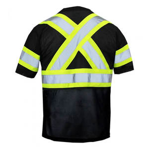 Camisetas de Trabajo de Manga Corta de Seguridad Personalizadas Unisex, Camisetas de Media Manga Reflectantes de Seguridad, Camisetas con Cinta Reflectante de Alta Visibilidad - Product Image 6