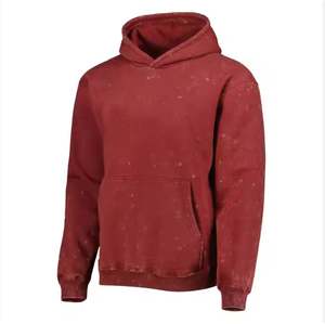 Sweat à capuche personnalisable pour hommes 100% coton Pull Acid Wash Design High Winter Clothing Acid Wash Hoodie - Product Image 5