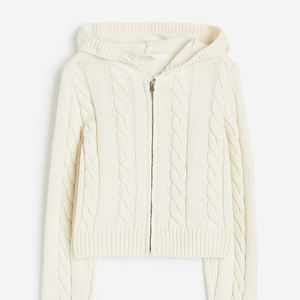 Sweat à capuche tricoté surdimensionné personnalisé pour femmes Pull-over d'hiver de style de rue imprimé Sweat à capuche uni vierge pour dames Vêtements d'hiver en vrac - Product Image 3