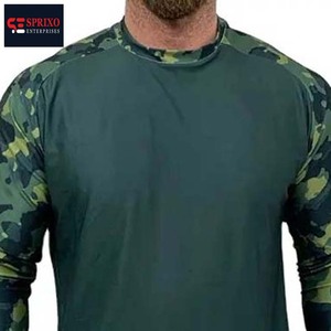 Premium Quality <b>Designers</b> Custom Dye <b>Sublimated</b> <b>Green</b> Camo Raglan Long <b>Shirts</b> Stylish Customs OEM & ODM Man Fishing <b>T</b> <b>Shirts</b> - Product Image 2