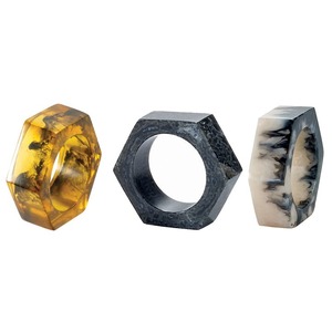 Anillo de Servilleta de Diseño Moderno y Ecológico, para Fiestas, Bodas, Mesa de Comedor, Artesanía, Accesorios de Mesa de Resina de Alta Calidad con Incrustaciones - Product Image 1