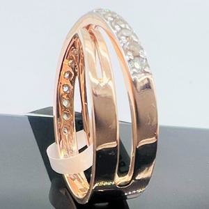 Anillo de Aniversario Elegante de Oro Blanco de 14K y 18K con Diamante de Corte Brillante y Piedra Natural Rosa para Mujer, Certificado por Terceros - Product Image 5