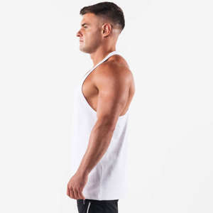 OEM al por mayor de alta calidad negro sin mangas gimnasio camiseta sin mangas de algodón grueso en blanco liso de punto casual de talla grande Camiseta deportiva - Product Image 2