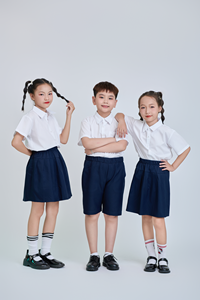 Camiseta de Manga Corta Blanca para Niños de Primaria, Unisex, de Tela TC 65% Poliéster 35% Algodón, FMF Vietnam - Product Image 3