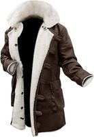 Manteau trench noir pour homme - Vestes longues en cuir et en peau de mouton pour l'hiver pour homme