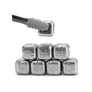 Cubitos de hielo para whisky Metal 304 Acero inoxidable Whisky Metal Cubo de hielo Cuadrado Cubo de agua Venta caliente - Product Image 3