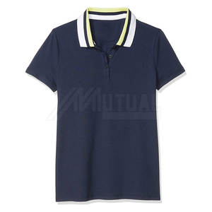 Camiseta de polo de talla grande de longitud corta informal de verano para mujer, ropa de punto transpirable de Color sólido para adultos - Product Image 1