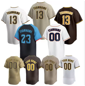 Ensemble de vêtements de sport unis maillot de baseball respirant et à séchage rapide en polyester pour hommes avec logo imprimé par sublimation - Product Image 2