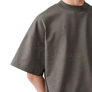 Style décontracté 100% coton hommes T-Shirt surdimensionné motif solide séchage rapide respirant taille personnalisée - Product Image 4