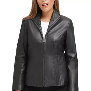 Chaqueta de Cuero Genuino para Mujer, Estilo Motociclista, Ajustada, con Cremallera y Bolsillos, Moda 2026 en Nurak - Product Image 5