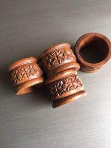 Servilleteros de madera de bambú con mango impreso personalizado, estilo americano, mesa de calidad duradera, Metal decorativo para bodas - Product Image 2
