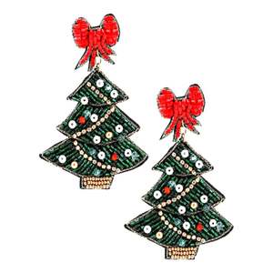 Broderie perlée faite à la main surf Santa boucles d'oreilles pendantes bijoux élégants exclusifs fantaisie et élégant à la mode belle de l'inde - Product Image 4