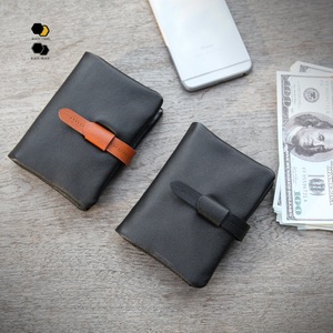 Cartera Corta de Negocios de Cuero Negro Genuino para Hombre, Hecha a Mano, Gran Capacidad, Diseño Elegante Real, Forro de Poliéster - Product Image 4