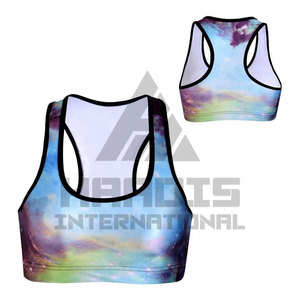 Precio barato Sujetador deportivo informal para mujer Sujetador de yoga transpirable Top Fitness Soporte medio Sujetador deportivo sin costuras - Product Image 6