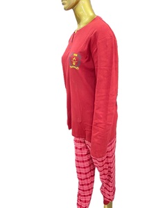 Traje de noche de satén de punto inspirado en el diseñador para mujer, de 2 piezas Pijama de algodón, ropa de casa de verano y primavera, ropa para dormir - Product Image 4