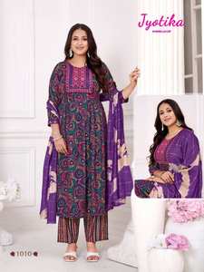 Classic Style Full Stitched Cotton Kurti with Bottom & Dupatta for <b>Indian</b> & <b>Pakistani</b> <b>Clothing</b> - Product Image 5