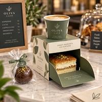 Boîte d'emballage personnalisée AT PACK pour café, desserts, avec logo, pour café, boulangerie, gâteaux, à emporter, boîte cadeau, porte-gobelet et emballage alimentaire haut de gamme