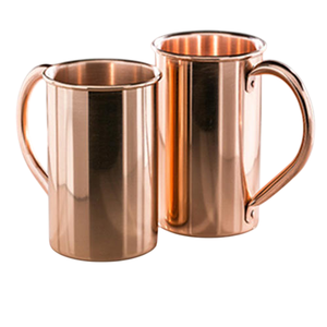 Ensemble de mugs à boire en cuivre poli haut de gamme avec poignées robustes pour l'hydratation et l'utilisation en cuisine - Product Image 1