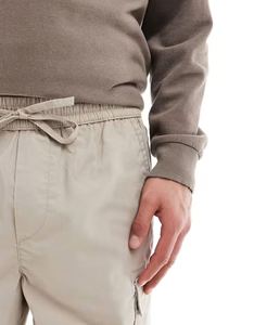 High Quality OEM Wholesale Custom Logo 100% Cotton <b>Elastic</b> Waistband Flat Front Zipper Fly Multiple Pockets Chino Shorts For Men - Product Image 5