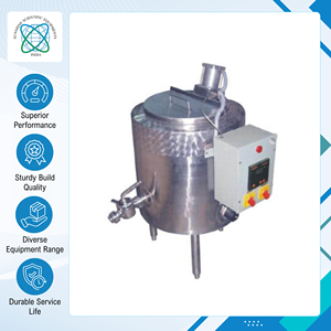 Équipement de transformation laitière de qualité supérieure, parmi les plus vendus, pasteurisateur discontinu en acier inoxydable, fabriqué par le premier fabricant indien. - Product Image 2