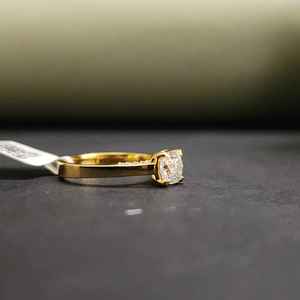 Unique 14KT Solid Gold IGI Certified Trendy 14K Gold Plated Moissanite <b>Cushion</b> Cut Pave Setting Engagement Ring Unisex Women's - Product Image 4