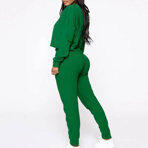 Sweat à fermeture éclair personnalisé Sweats à capuche pour femmes Crop Top Sweat à capuche zippé Veste en coton Sweat à capuche pour femme - Product Image 4