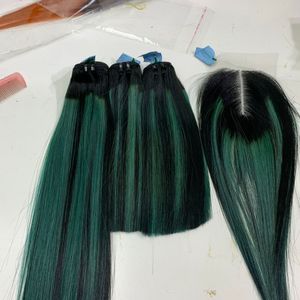 Mechones de pelo brasileño virgen natural con cutícula alineada a granel, cierre Meche Humaian Bresilienne, trama doble de máquina por proveedor de extensiones - Product Image 3