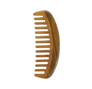หวีไม้กำจัดเห็บสำหรับผมหยิกผมหวีไม้แบบซี่กว้างสำหรับใช้ในบ้าน - Product Image 1