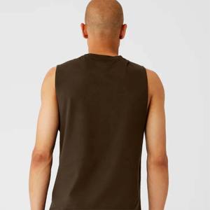 Débardeurs de sport pour hommes OEM, sans manches, pour musculation et gym, 100% coton, respirants, écologiques, séchage rapide, logo personnalisé - Product Image 4